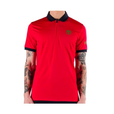 POLO Tennis HYDROGEN Homme HALF ZIP TECH Rouge...