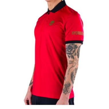 POLO Tennis HYDROGEN Homme HALF ZIP TECH Rouge...