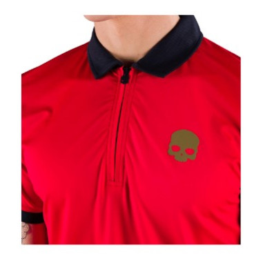 POLO Tennis HYDROGEN Homme HALF ZIP TECH Rouge...