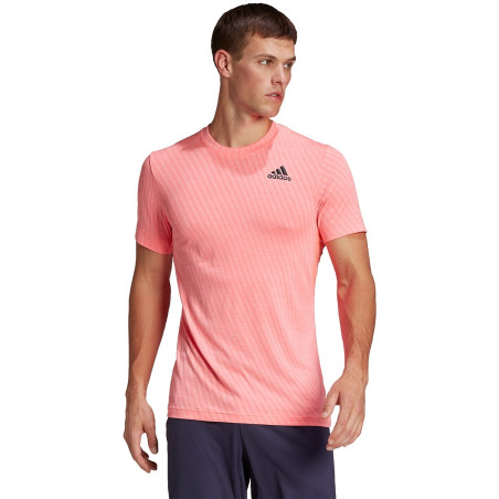 T-Shirt ADIDAS Homme FREELIFT TEE Rose / Noir PE 2022