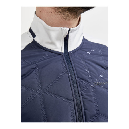 Veste Running CRAFT Homme 1/2 Zip ADV SUBZ SWEATER Ecru / Marine AH 2022