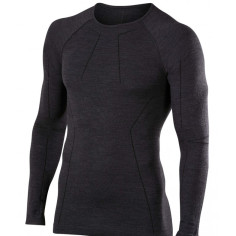 T-Shirt FALKE Homme Wool Tech Longs ML Gris AH 2019