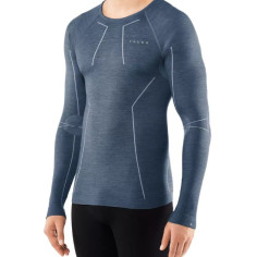 T-Shirt FALKE Homme Manches Longues WOOL TECH Bleu Marine... 2