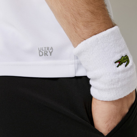 Polo LACOSTE Homme SPORT Regular Blanc / Vert / Jaune AH 2021