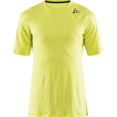 T-Shirt Running CRAFT Homme SHADE SS TEE Jaune