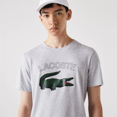 T-Shirt LACOSTE Homme SPORT Gris / Vert PE 2022