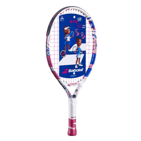 Raquette Junior BABOLAT  B FLY 17 Blanc / Bleu / Rose 2023
