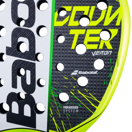 Raquette Padel BABOLAT COUNTER VERON Jaune / Noir (365 g) 2022