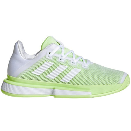 Chaussures ADIDAS Femme SoleMatch Bounce Toutes Surfaces Blanche / Anis