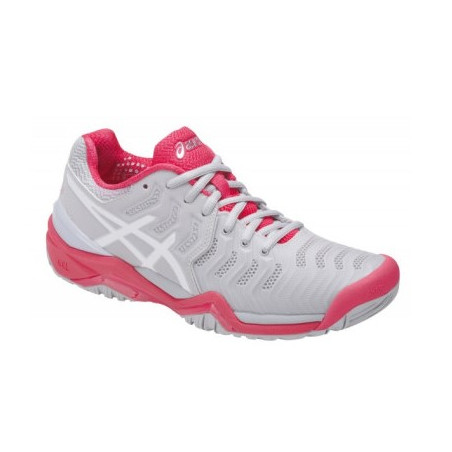 Chaussures ASICS Junior Gel-Resolution 7 GS Gris / Rose AH 2017