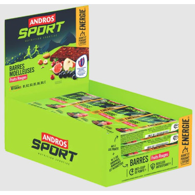 Barres ANDROS Pâte de Fruits - Fuits rouges x4