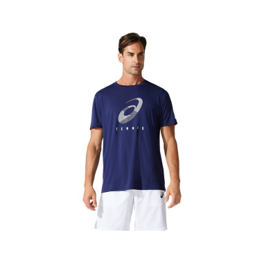 T-Shirt ASICS Homme COURT M SPIRAL TEE Marine...
