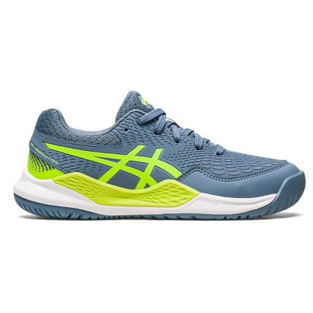Chaussures ASICS Junior Gel-Resolution 9 GS Toutes Surfaces Gris / Vert PE 2023