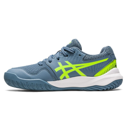 Chaussures ASICS Junior Gel-Resolution 9 GS Toutes Surfaces Gris / Vert PE 2023
