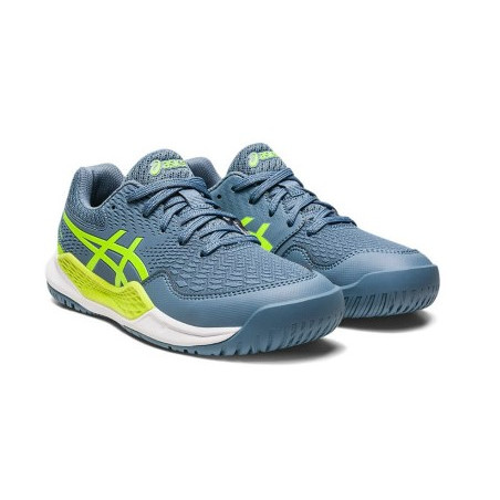 Chaussures ASICS Junior Gel-Resolution 9 GS Toutes Surfaces Gris / Vert PE 2023