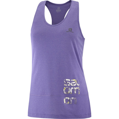 Débardeur Running SALOMON Femme CROSS RUN GRAPHIC Violet PE 2022