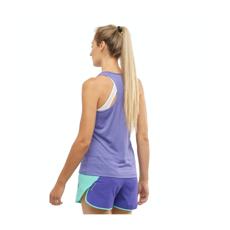 Débardeur Running SALOMON Femme CROSS RUN GRAPHIC Violet PE 2022