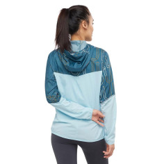 Veste Running SALOMON Femme AGILE FZ HOODIE Turquoise /... 2