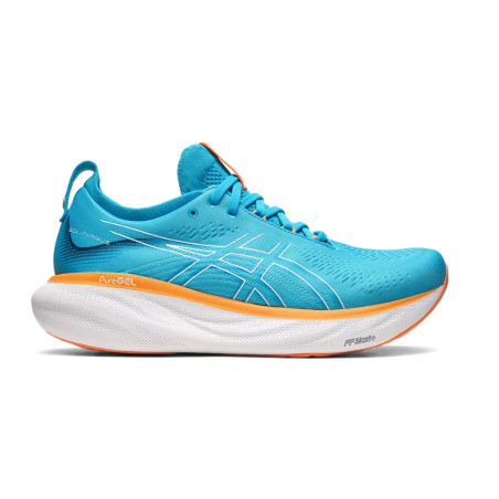 Chaussures Running ASICS Homme GEL-NIMBUS 25 Bleu / Blanc / Orange PE 2023