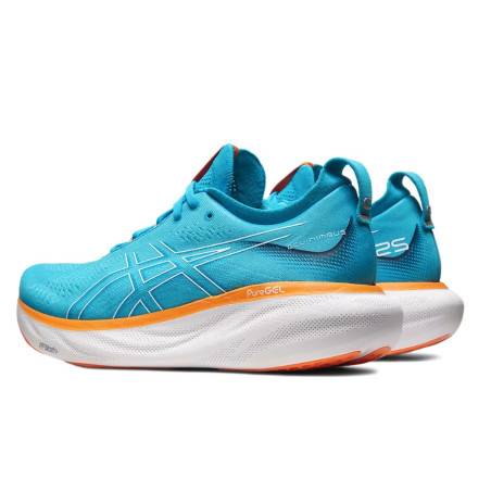 Chaussures Running ASICS Homme GEL-NIMBUS 25 Bleu / Blanc / Orange PE 2023