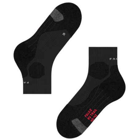 Chaussettes FALKE Homme RU TRAIL GRIP Noire / Grise