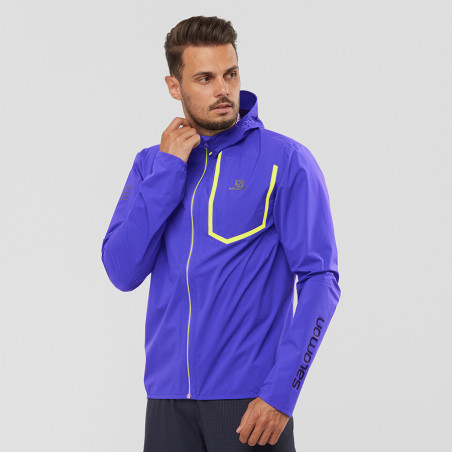 Veste Running SALOMON Homme Bonatti Pro WP JKT Bleu / Jaune PE 2021