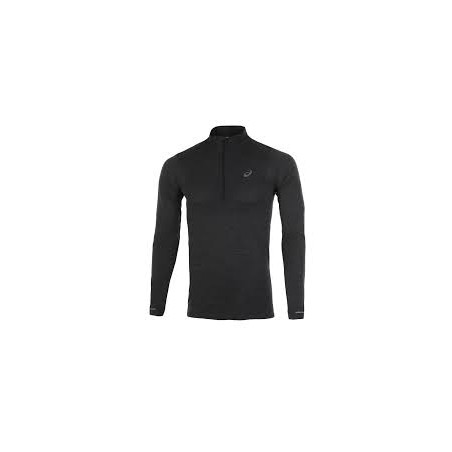 T-Shirt Manches Longues ASICS Homme SEAMLESS 1/2 Zip Performance Gris AH 2019
