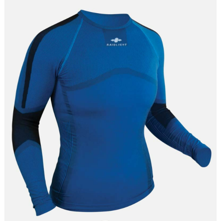 T-Shirt Running RAIDLIGHT Homme Manches Longues SEAMLESS Bleu / Noir AH 2023