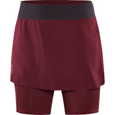 Jupe Short Running CRAFT Femme PRO TRAIL 2in1 Bordeaux AH...