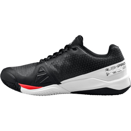 Chaussures WILSON Homme RUSH PRO 4.0 Terre Battue Blanc / Noir / Rouge PE 2022