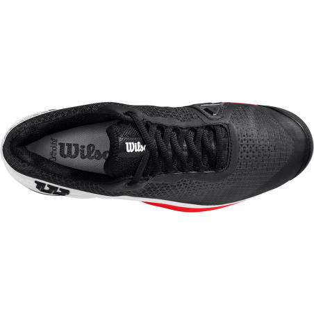 Chaussures WILSON Homme RUSH PRO 4.0 Terre Battue Blanc / Noir / Rouge PE 2022