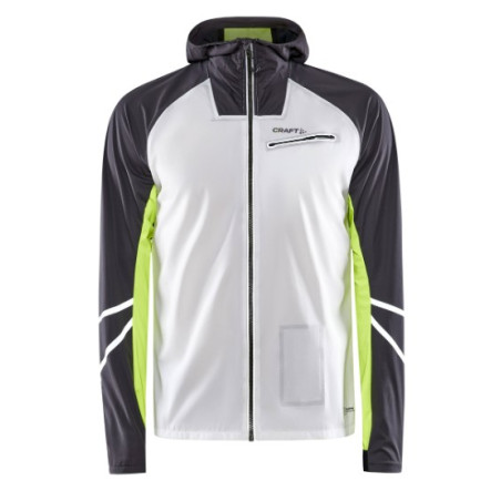 Veste à capuche Running CRAFT Homme PRO HYDRO LUMEN Blanc / Gris AH 2023