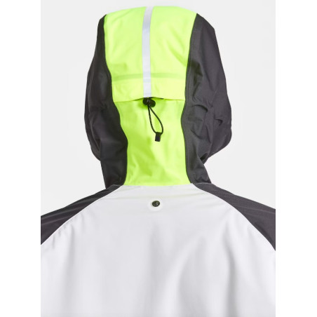 Veste à capuche Running CRAFT Homme PRO HYDRO LUMEN Blanc / Gris / jaune AH 2022