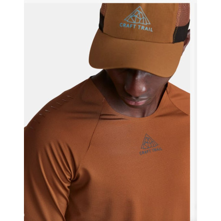 T-Shirt Running Homme CRAFT PRO TRAIL SS TEE Marron AH 2023