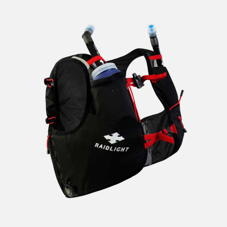 Sac à dos RAIDLIGHT RESPONSIV 12L (215g) + 2 flask 600 ml Noir / Rouge AH 2023
