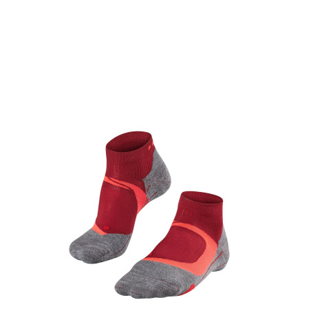 Chaussettes FALKE Femme RU4 CUSHION SHORT Gris / Rouge PE 2018