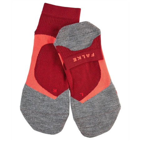 Chaussettes FALKE Femme RU4 CUSHION SHORT Gris / Rouge PE 2018
