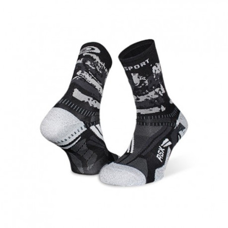 Chaussettes Running BV SPORT RSX Evo Collector "Army" Noir / Grise PE 2019