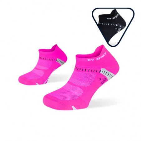 Chaussettes Running BV SPORT LigthOne Ultra courte x2 Rose / Noire PE 2019