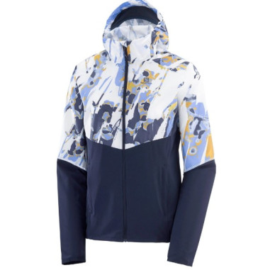 Veste Running SALOMON Femme AGILE Blanc / Bleu...