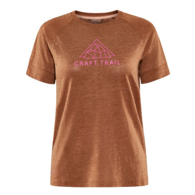T-Shirt Running CRAFT Femme ADV TRAIL Camel /...