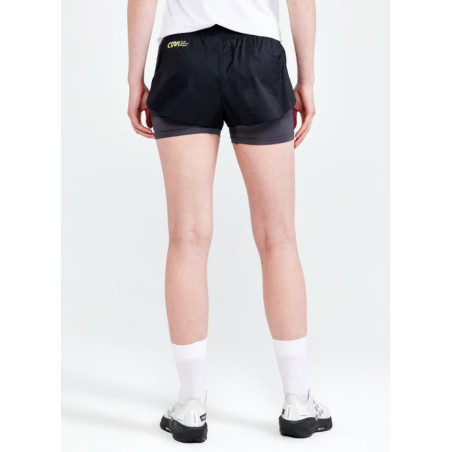 Short Running CRAFT Femme CTM DISTANCE 2in1 SHORTS Noir PE 2022