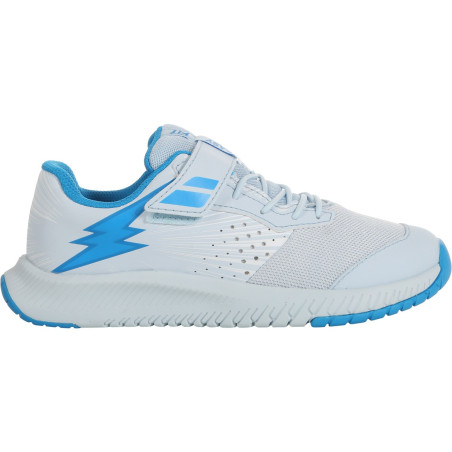 Chaussures BABOLAT Garçon PULSION Toutes Surfaces Blanc / Bleu AH 2021