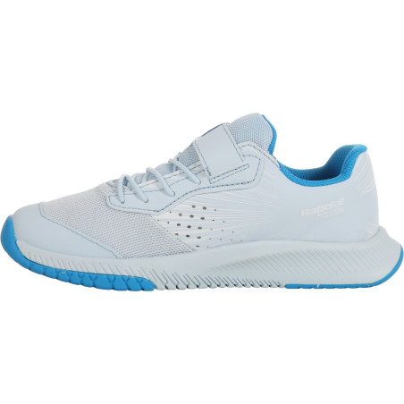 Chaussures BABOLAT Garçon PULSION All Court Junior Blanc / Bleu AH 2021