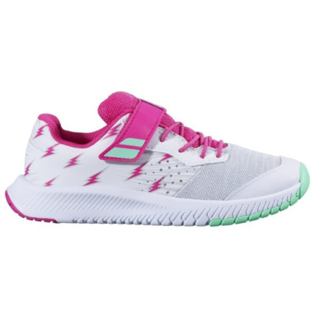 Chaussures BABOLAT Fille PULSION Toutes Surfaces Blanche / Rose PE 2021