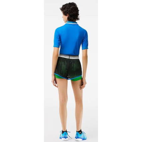 Short LACOSTE Sport Femme avec Shorty Noir / Bleu / Vert 2023