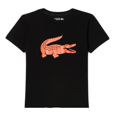 T-Shirt LACOSTE Garçon Noir / Orange 2023