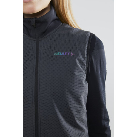 Veste sans manche Running CRAFT Femme Zippée Lumen Subzero Body Noir AH 2020