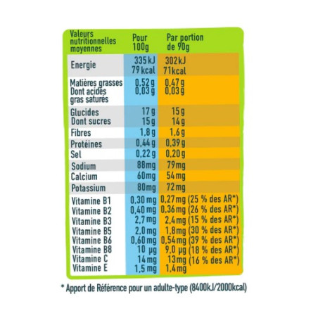 Compote ANDROS Energie Pomme Mangue Fruits de la Passion 90g