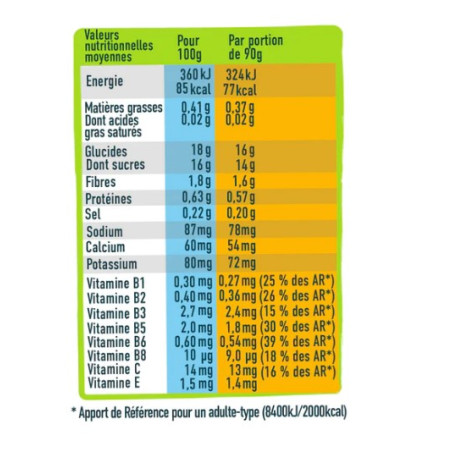 Compote ANDROS Energie Pomme Banane 90g